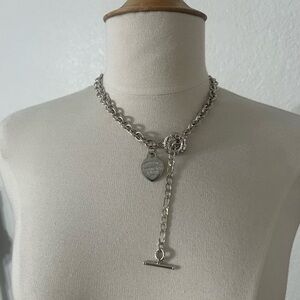 Tiffany & Co. Sterling Silver Heart Tag Toggle Return To Tiffany Necklace 16”